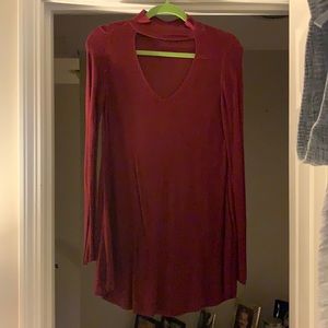 Olivaceous Burgundy Dress
